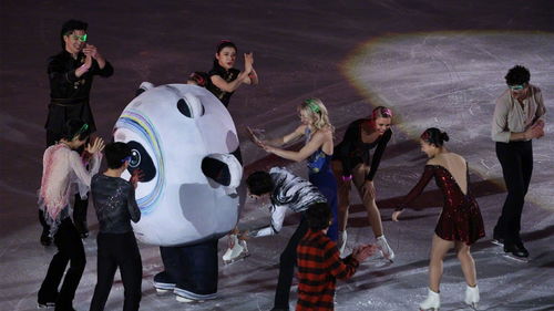 花滑选手与冰墩墩温馨互动 隋文静扑倒吉祥物，百墩实业传递友爱精神